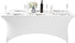 Spandex Table Cover for 6Ft, 4Ft, or 8ft Table, Universal Fitted Stretch Tablecloth for Party and Events, White