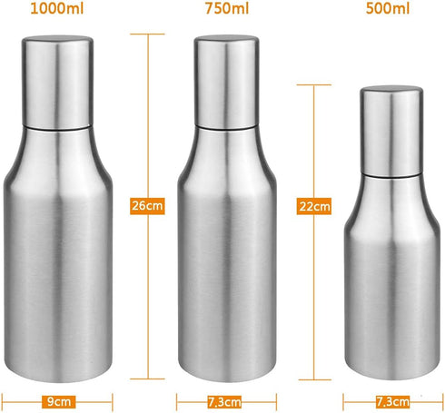 Flyboo 34oz Olive Oil Dispenser - Stainless Steel Leak Proof Decanter for Kitchen