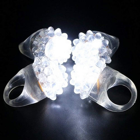LACGO LED Flashing Finger Toys - Blinking Bumpy Finger Toys Finger Light Adult Novelty Favor Glow up Flashing Finger