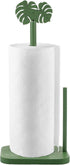 Leinuosen Monstera Leaves Paper Towel Holder Tropical Monstera Wooden Paper Towel Holder Green