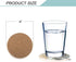 Lahome Marble Pattern Coasters - Round Absorbent Stone Coaster Set with Ceramic Stone and Cork Base (Blue, Set of 4)
