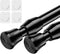 AIZESI Short Tension Curtain Rods (Black, 27" to 37", 2 Pcs)