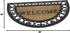 Wrought Iron Rubber Door Mat - Fleur De Lis Slice, 18 Inch Width, 30 Inch Length