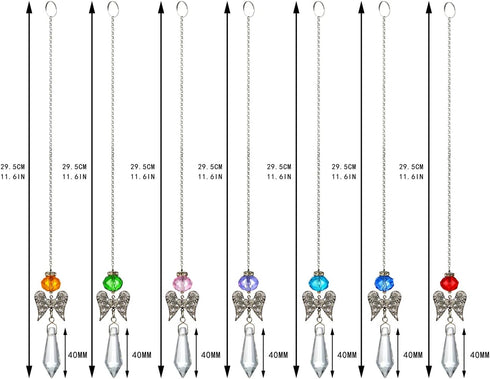 7-Piece Crystal Guardian Angel Suncatcher with Icicle Prisms