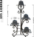 YisanCrafts 4 Tier Plant Stand Indoor Outdoor, Metal Plant Shelf Flower Pot Holder Display Racks - Wrought Iron Corner