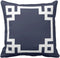 Emvency Throw Pillow Cover, Cute Preppy Navy Blue Greek White Key Decorative Pillow Case, 20 x 20 Inch