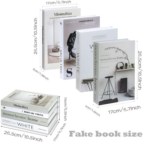 HMMSTR 4 PCS DIY Faux Books for Decoration,Coffee Tabletop Decor Book, Living Room Decorative Objects, Entry Decor