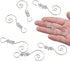INCREWAY 30 PCS Ornament Hooks, Silver S-Shaped Hangers with Crystal Beaded for Christmas Tree Hanger Metal Hooks