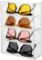 Acrylic Sunglasses Organizer with 4 Lid Drawer, Rectangular Supplies for Bathroom, Dorm, Desk, Countertop Office