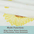 uxcell Seamless Waterproof Vinyl Round Tablecloth 60" Dia for Parties/Wedding/Restaurant Decoration, Yellow Flower