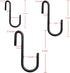 YourGift Heavy Duty S Hooks, S Shaped Hooks for Kitchen, Bathroom, Bedroom, Office, 24 pcs/Black, Various Sizes