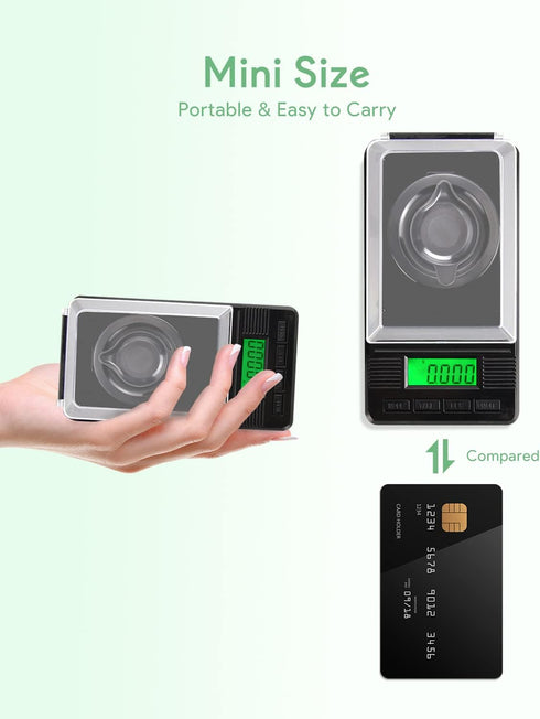 Milligram Scale 50g/0.001g, Digital Mg Scale with Calibration Weight, High Precision for Jewelry, Powder, Medicine