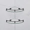 Glass Shelf Bathroom Floating Shower Corner Shelves Shampoo Holder with Rail Wall