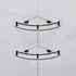 Glass Shelf Bathroom Floating Shower Corner Shelves Shampoo Holder with Rail Wall