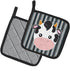 Caroline's Treasures BB6926PTHD Pair of Cow Face Pot Holders, 7.5 x 7.5, Heat Resistant Kitchen Hot Pads