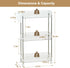 3-Tier 2 VECELO Acrylic Rolling Cart, Utility Cart for Kitchen Storage, Mobile Shelves Slide-Out Organizers