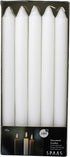 Rambue White Dinner Table Candle 9.5 Inch Long, Dripless Smokeless Burn 8 Hours, 10 Pack Candles