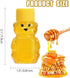 HAOZIJIE 12 Sets 2oz Honey Bottles, Bear Shape Clear Empty Honey Jar with Screw Lid,Plastic Mini Honey Jars Party