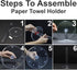 Clear Acrylic Transparent Paper Towel Holder, Detachable Base, Stand for Kitchen Countertop, Dining Tables, Bathrooms