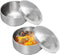 Stainless Steel Rice Bowl with Lid, Set of 2, Double-walled Metal Bowls for Korean Kitchen, Insulated Soup Bowls