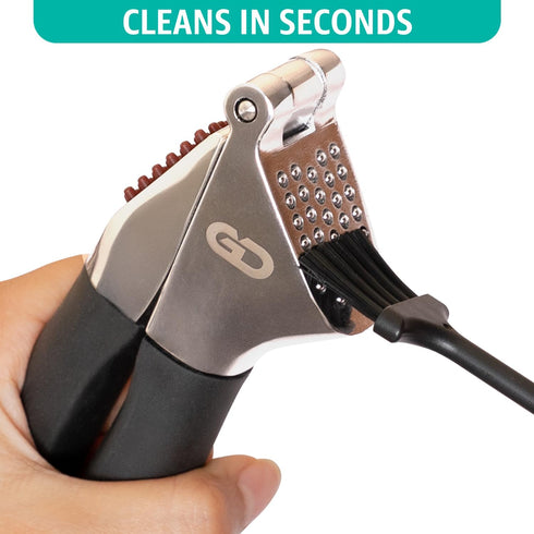 Set Garlic Press Heavy Duty Rust-Resistant Garlic Crusher & Mincer with Ergonomic Handles, Easy Squeeze Manual Garlic