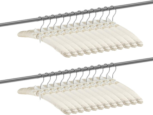 16 15 Inch 360 Jetec Pieces Satin Padded Hangers for Women Clothing Satin Hangers Swiveling Hook Sponge Shoulder Padded