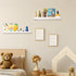 LUANTIANPAI Set 2 16 Inch Nursery Book Shelves Scalloped Floating Shelves of White Wall Shelves for Kids Baby Room Wood