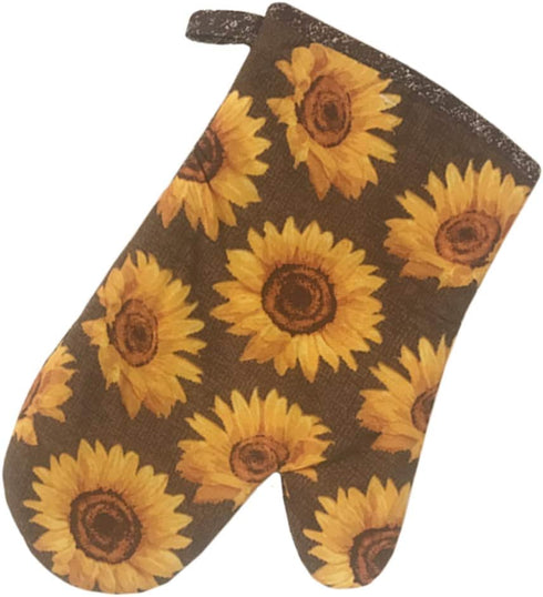 American Linen Sunflower Decor Set, Oven Mitts and Pot Holders - Kitchen Towels and Dish Cloths Sets