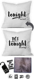Oh, Susannah Tonight Not Tonight Reversible Pillowcase, Bridal Shower Gift (18x18 in)