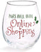 Festive Stemless Wine Glass (Perfect for Online Shopping)