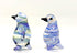 2 Penguins Tiny Figurines - Hand Blown Color Glass Art Animals Collectible Gift Home D cor (Blue Green)