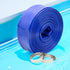 WWD POOL 1-1/2" x 50' Heavy Duty Backwash Hose with Clamp - General Purpose PVC Lay-Flat Water Discharge