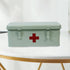 Xbopetda Set-Green First Aid Medicine Box, First Aid Kit Supplies Bin, Metal Medicine Storage Tin, First Aid Empty Box