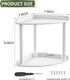 2 Countertop 7x7x8 Inch, Sezanrpt Tier Corner Organizer Shelf White Acrylic Bathroom Vanity Storage Organizer Corner