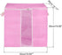 uxcell Clothes Storage Bag 3pcs, Closet Organizer with Reinforced Handle for Comforters, Bedding, Blankets, Clothing, Pillows, Foldable with Sturdy Zipper-Pink by uxcell