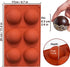 2 Pack Large 6-Cavity Semi Sphere Silicone Molds, Non-Stick Baking Mold for Hot Chocolate Bombs & Cakes