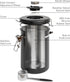 Veken Coffee Canister with Window, Airtight Stainless Steel Storage Container for Coffee, Beans, and Tea