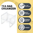 2Pcs Tea Bag Storage Organizer, Stackable Clear Plastic Holder for Drawer Countertop, Coffee Station