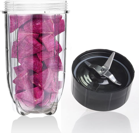 Replacement Cross Blade + 16oz Cup Set for Magic Bullet - Compatible with 250 W Magic Bullet MB1001 Blender