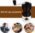 LHS Manual Coffee Grinder with Ceramic Burrs - Hand Coffee Bean Grinder, Adjustable Coarseness, 2 Containers