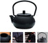 PATKAW Japanese Tetsubin Cast Iron Teapot, Stovetop Kettle for Loose Leaf Tea, Black (7.20X7.00X4.30cm)