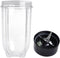 Replacement Cross Blade + 16oz Cup Set for Magic Bullet - Compatible with 250 W Magic Bullet MB1001 Blender