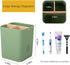 Electric Toothbrush Holder with 3 Slots and Bamboo Dividers, Plastic Organizer for Bathroom Countertop, Green