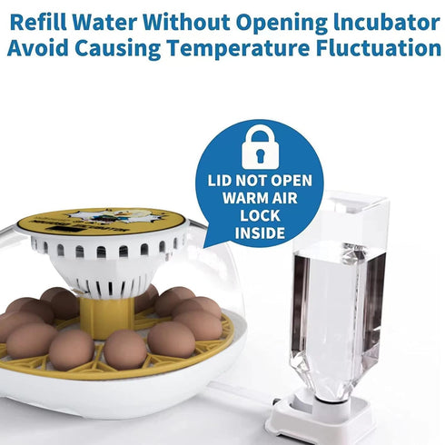 Meuiosd 12-24 Egg Incubator Eggs Automatic Intelligent Incubators for Hatching Eggswith Automatic Turner