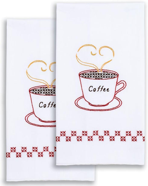 Jack Dempsey Coffee Time Decorative Hand Towels, Small