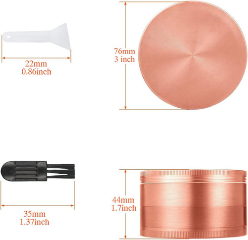 Spice Grinder 3 inch (Rose Gold) by SON4SUN