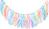 1st Rainbow High Chair Banner for Birthday - Baby Girl Smash Cake for Photo Props, First Birthday Photo Background