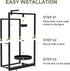 S-1PK Starxing Wall Plant Shelf with Grow Lights, Remote Control Indoor Plant Holder Stand for Hanging Planters, Modern