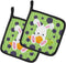 Caroline's Treasures BB6903PTHD Easter Polkadot Rabbit Pair of Pot Holders, 7.5 x 7.5, Heat Resistant