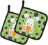 Caroline's Treasures BB6903PTHD Easter Polkadot Rabbit Pair of Pot Holders, 7.5 x 7.5, Heat Resistant